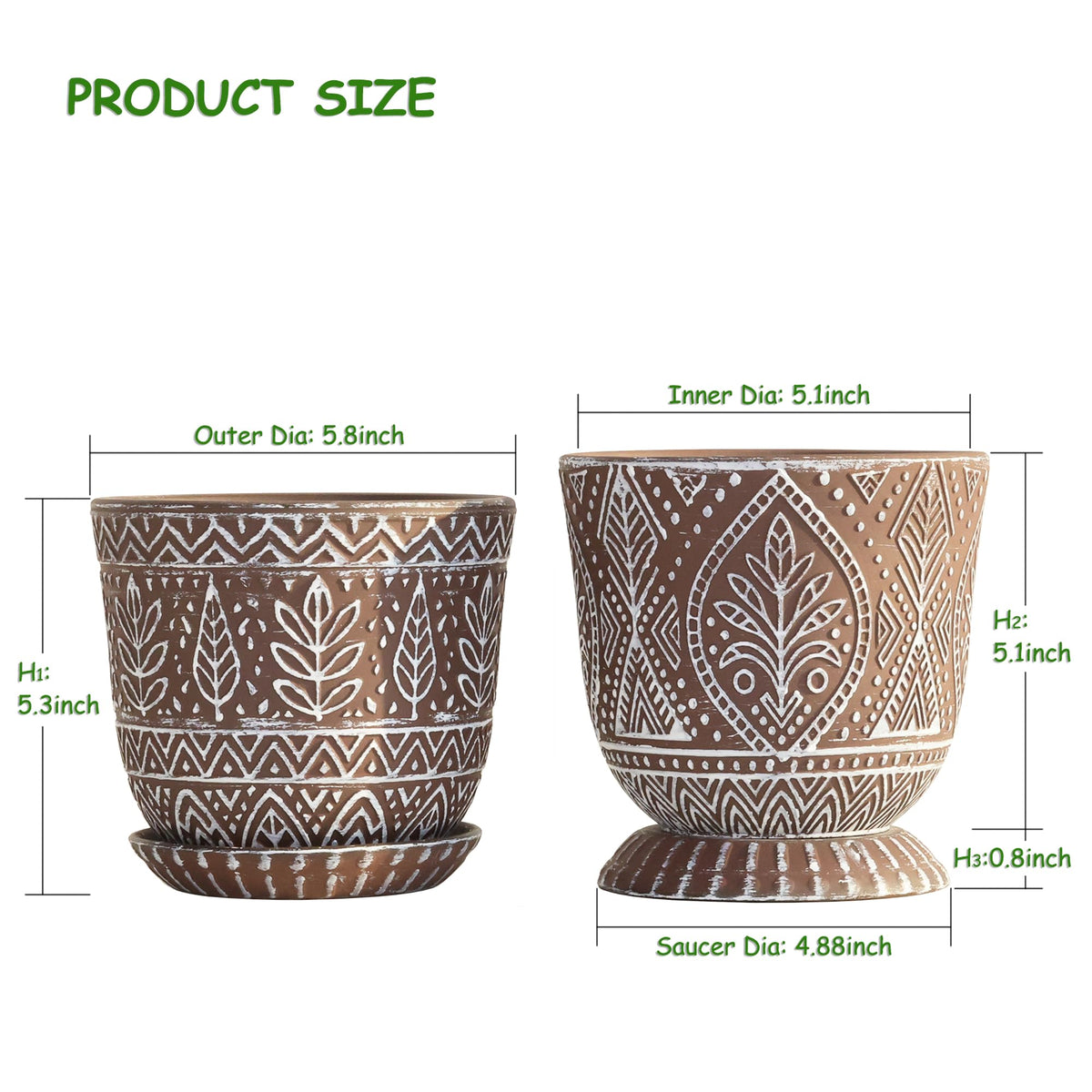 Gepege white ceramic planter with saucer enhances indoor décor and plant care