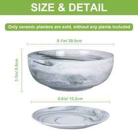 G EPGardening Bonsai Pots drainage hole—controls watering for healthy-looking plants.