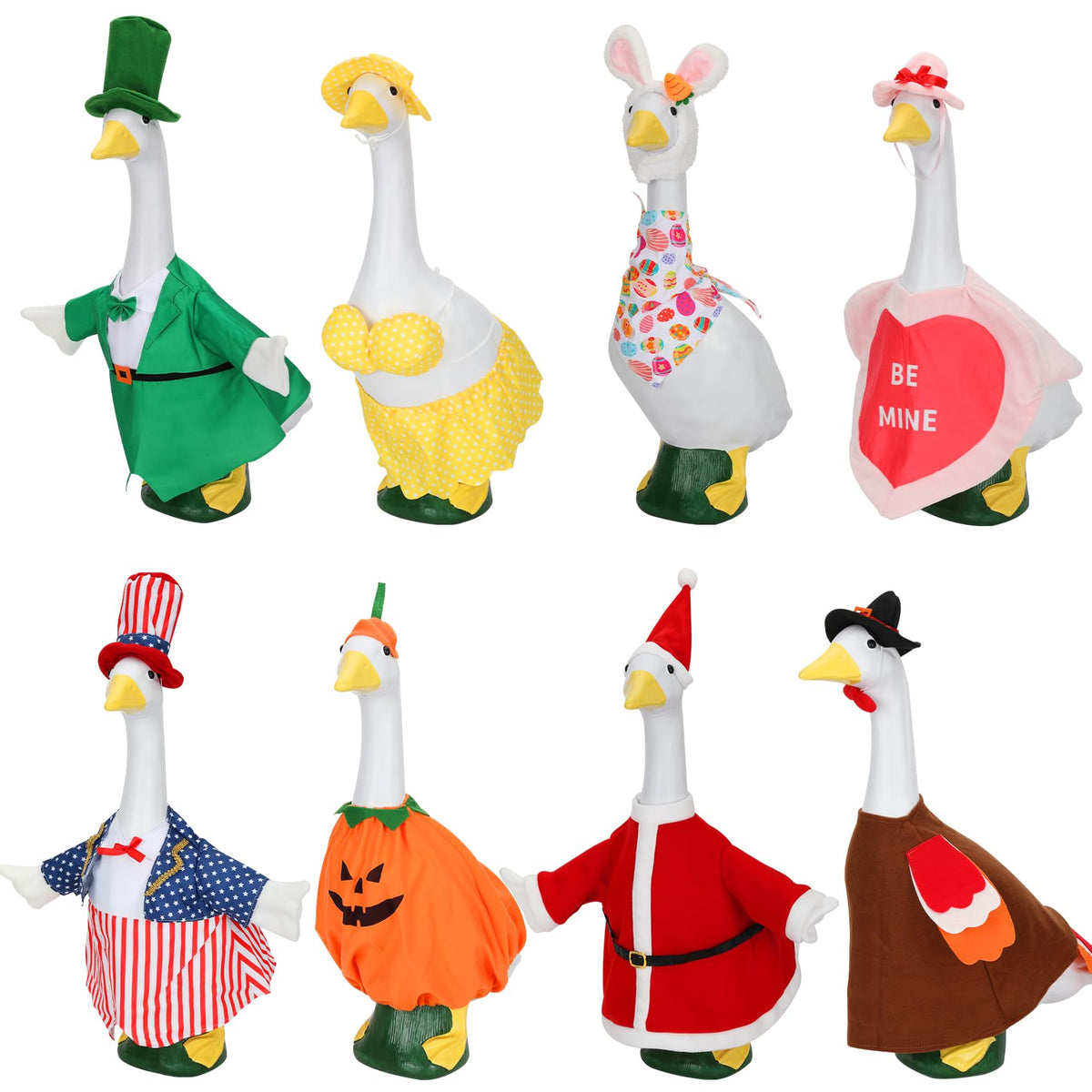 Gereat Valentine heart design porch goose enhances curb appeal outdoors.
