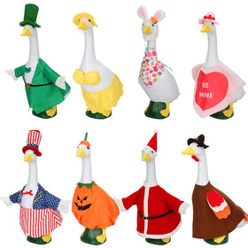 Gereat Valentine heart design porch goose enhances curb appeal outdoors.