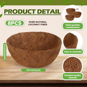 Gerrii coconut-fiber liner – thick and breathable for healthier plant growth.