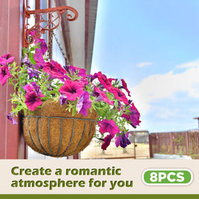 Gerrii coconut liner hanging-basket setup reveals quick, lightweight installation.