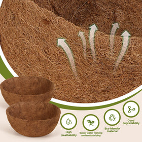 Gerrii coconut liner used for vegetables shows versatile planter option.