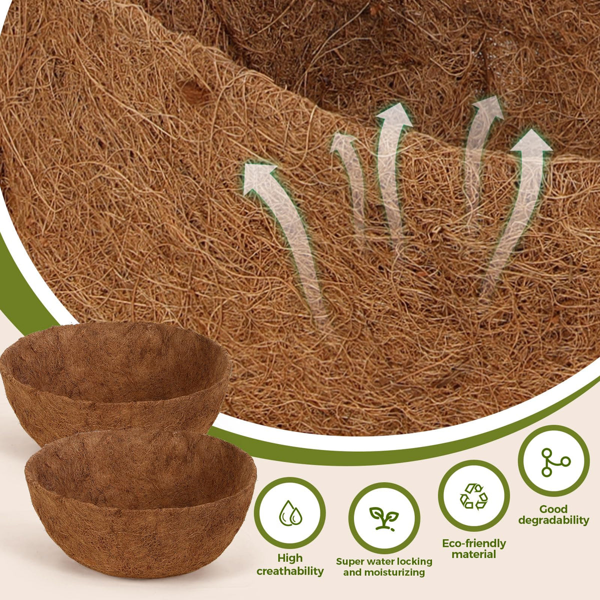 Gerrii easy-install hanging-basket liner – quick setup for your greenery.