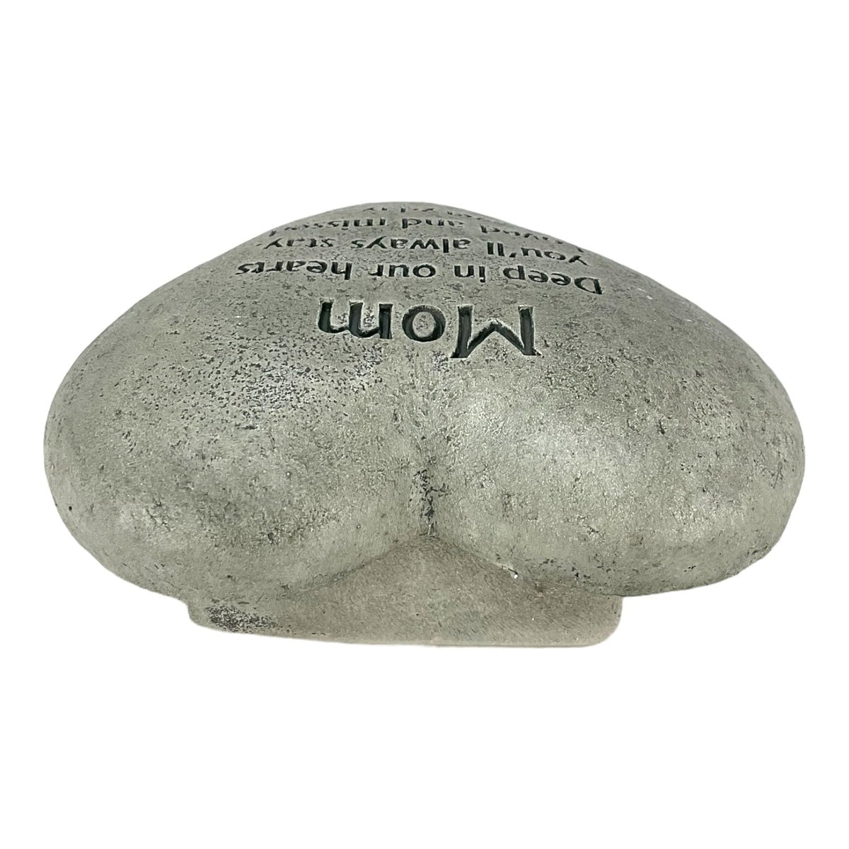 Gerson Mom cement heart memorial stone outdoors adds a comforting focal point.