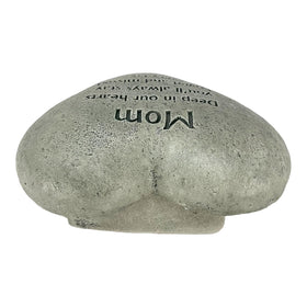 Gerson Mom cement heart memorial stone outdoors adds a comforting focal point.