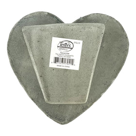 Gerson Mom cement heart memorial stone weather-friendly design tolerates outdoor conditions.