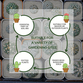 Gerta perlite for indoor plant care and improved soil structure.