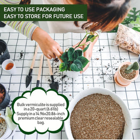 Gerta vermiculite in seed starting mix promotes light, well-draining germination.