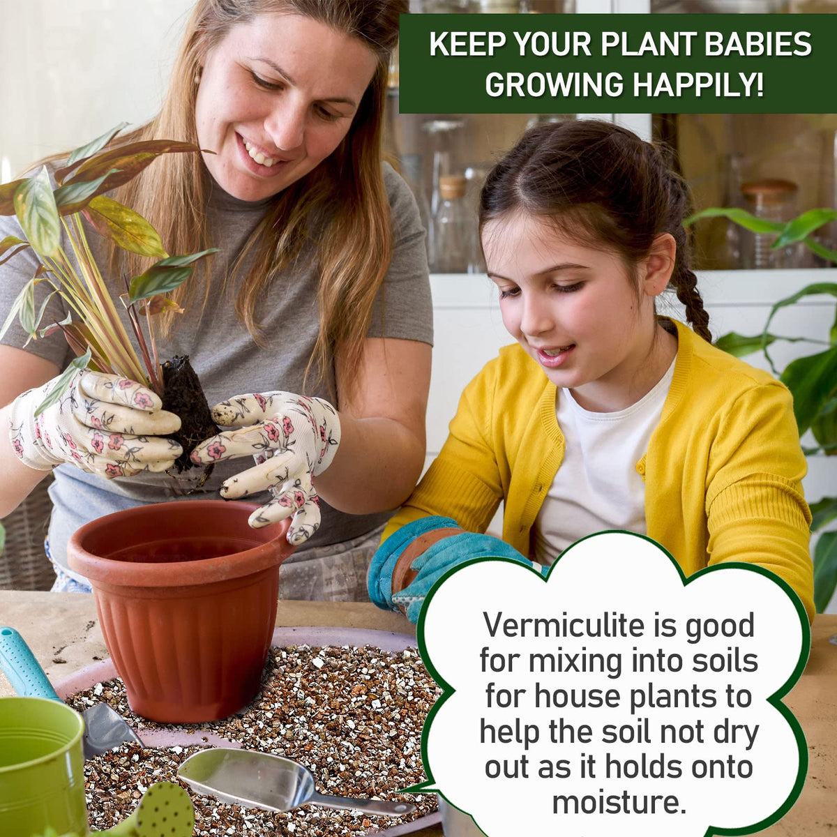 Gerta vermiculite 2-4mm coarse-grade improves moisture retention and aeration in mixes.