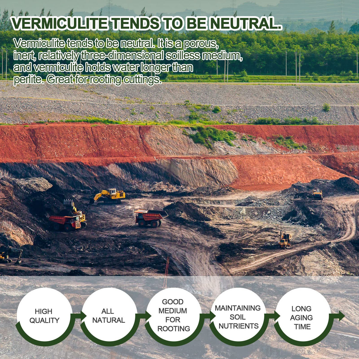 Gerta vermiculite seed start mix demonstrates lightweight texture for quick seedling growth.