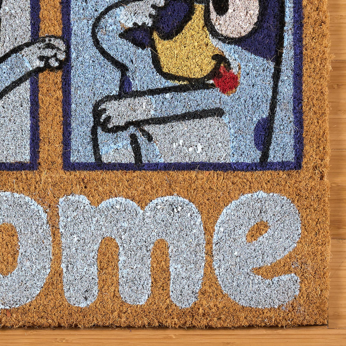 Gertmenian Bluey coir doormat back door—non-slip backing stays put in high traffic.