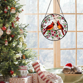 Gerute easy-to-clean cardinal suncatcher stays pristine with a simple wipe.