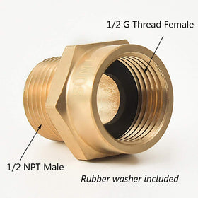 GESHATEN brass connector detail shows rustproof durability
