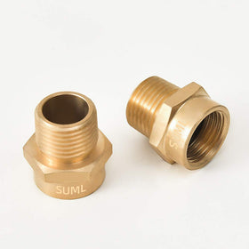 GESHATEN one half BSP to NPT connector side view for reliable plumbing fittings