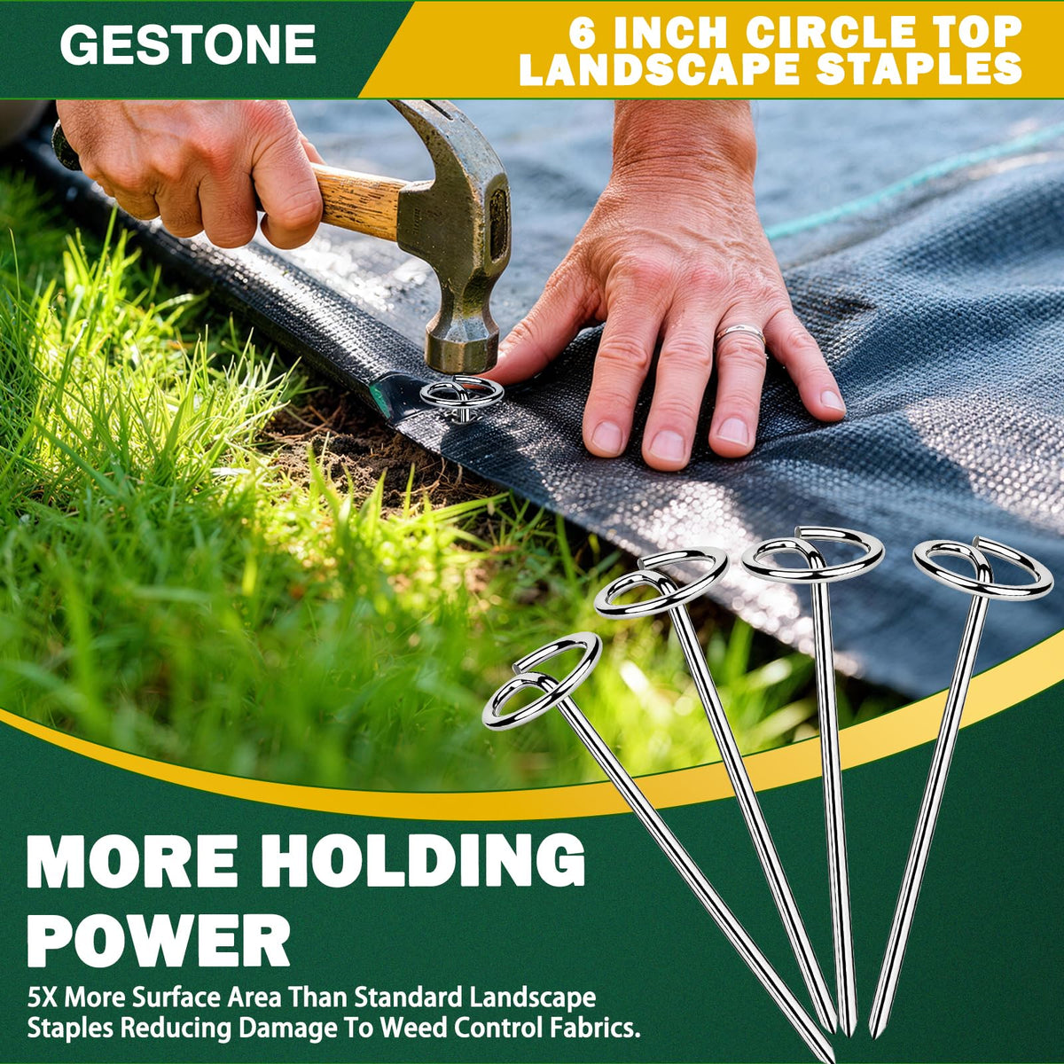 GESTONE galvanized steel construction delivers rust resistance and long-term durability.