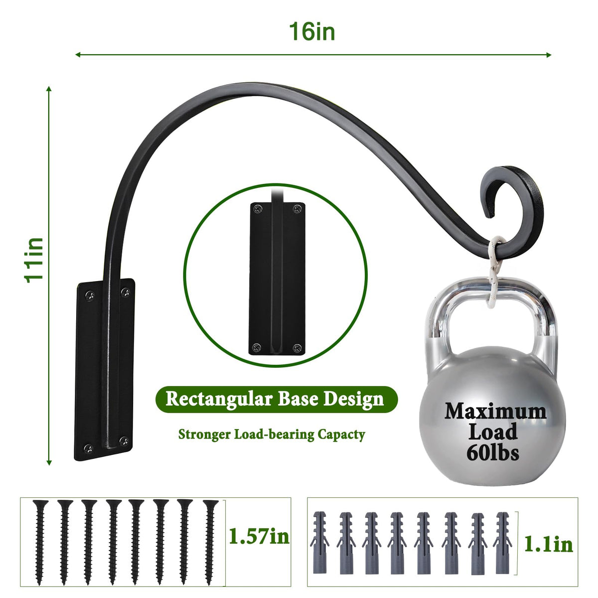 Gestone easy installation with screws included for quick setup.