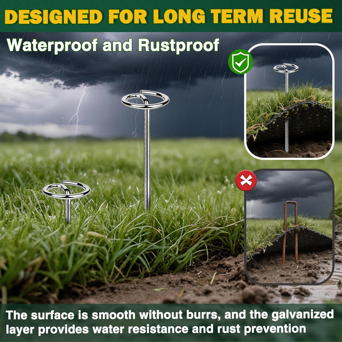GESTONE curved-top design helps anchor larger areas and reduce shifting of materials.