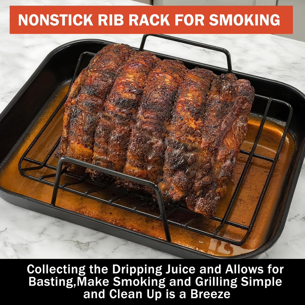 GESTONE stand-up design fits ovens, grills, and smokers for versatile cooking.
