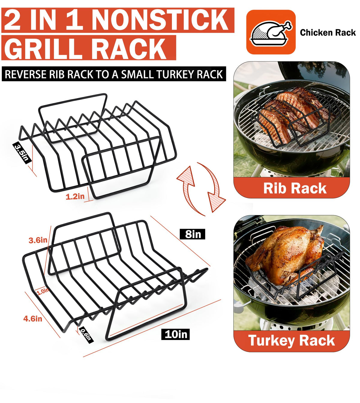 GESTONE two-in-one rib rack ready to transform barbecue sessions at home.