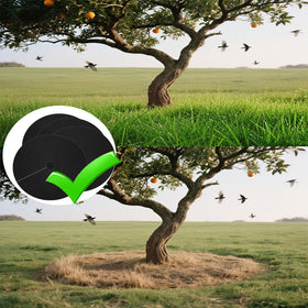 GetFeeds black weed barrier mats blend with garden beds while blocking light.