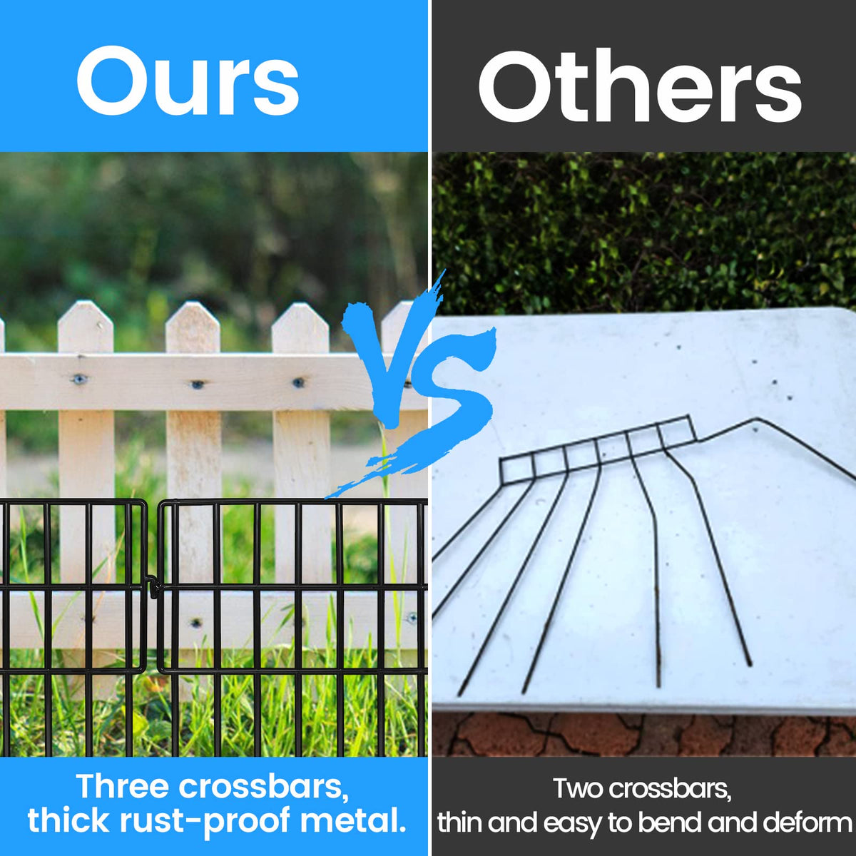 Getlay border fence around flower beds for neat edges.