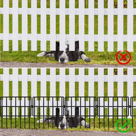Getlay bottom barrier under fence deters burrowing and protects gardens.