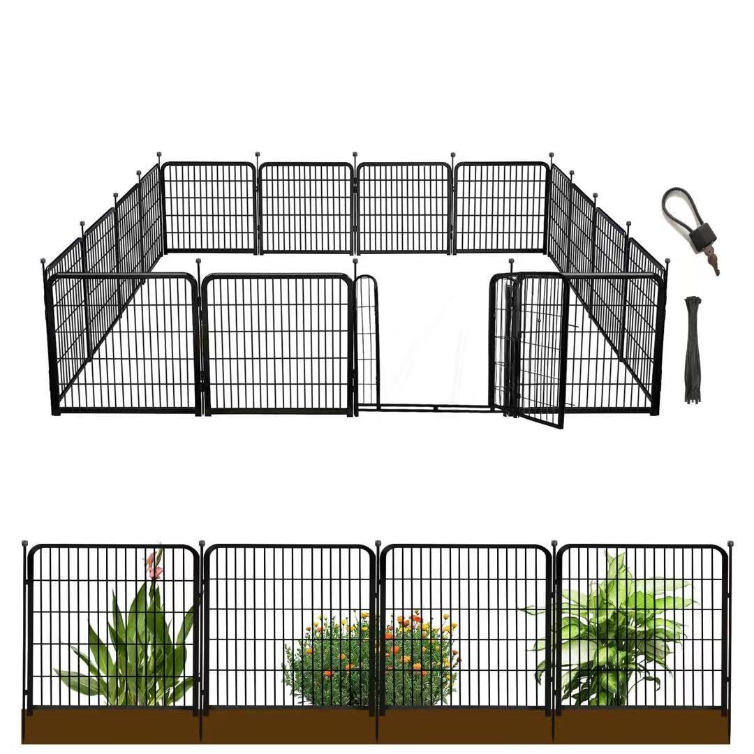 Getlay garden fence gate 32in high demonstrates durable, pet-friendly barrier for outdoor spaces.