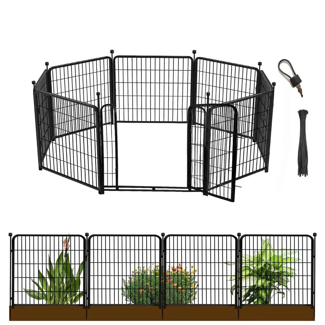 Getlay 36-inch garden fence gate with wide low threshold for easy pet entry