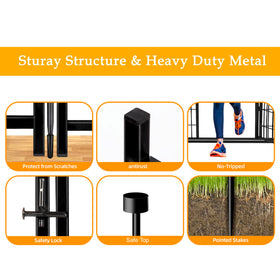 Getlay garden fence gate provides easy entry for people and pets.