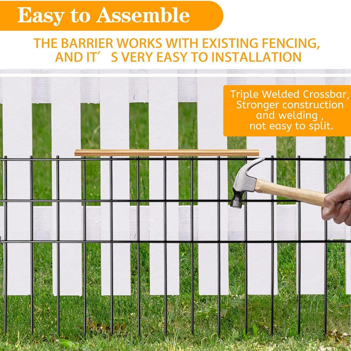 Getlay durable metal stakes resist bending and rust.