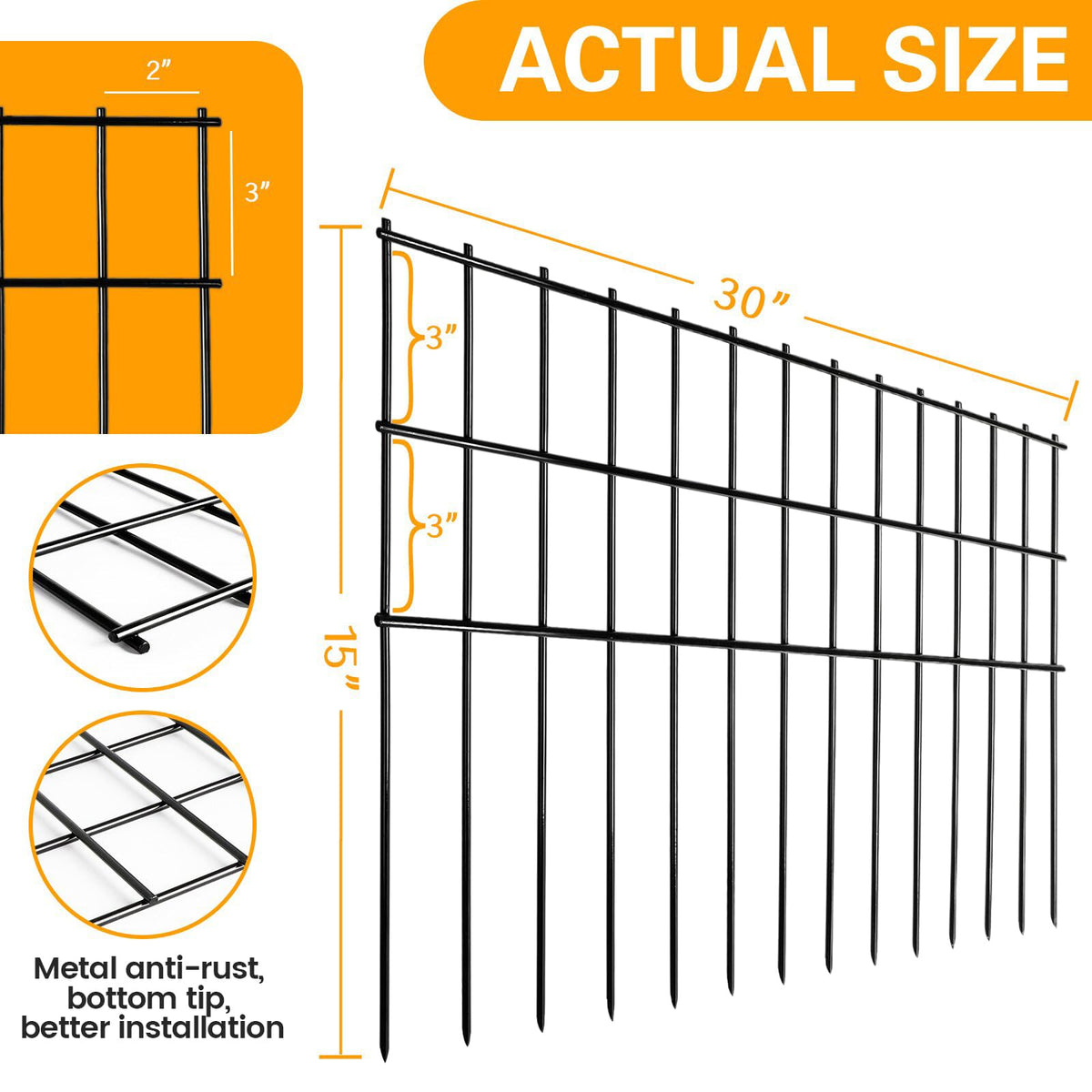 Getlay no-dig installation fence panels for quick setup and lawn-friendly placement.