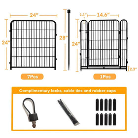 Close-up of Getlay heavy-duty iron fence material emphasizing durability