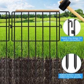 Getlay metal garden fence with anti-rust coating for all-weather use.