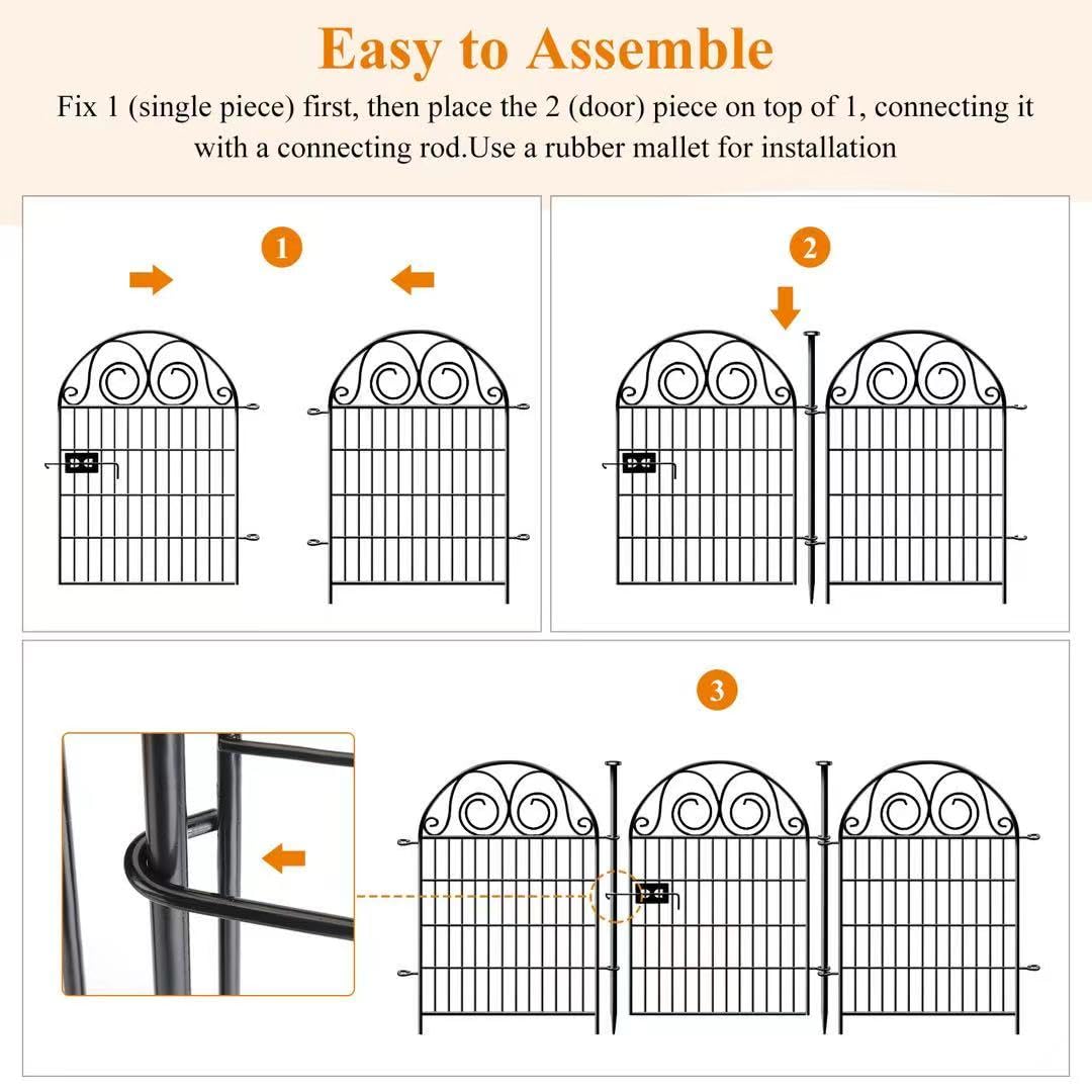 Getlay tall garden fence arranged in a DIY curved shape for borders.