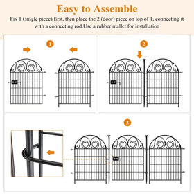 Getlay tall garden fence arranged in a DIY curved shape for borders.