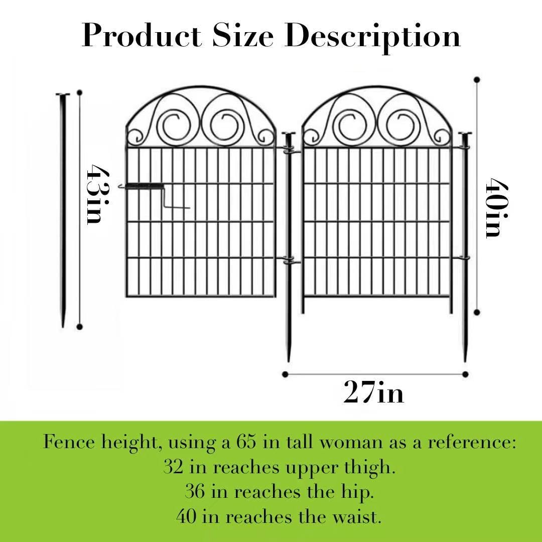 Getlay Tall Garden Fence installation steps show aligning holes and locking rings for quick assembly.