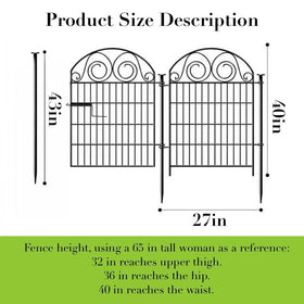 Getlay Tall Garden Fence installation steps show aligning holes and locking rings for quick assembly.