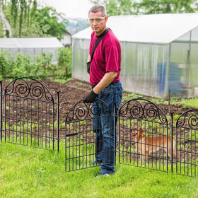 Getlay Tall Garden Fence modular design adapts to uneven ground with a 1.5-inch footing.