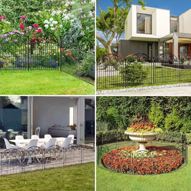 Getlay Tall Garden Fence even-ground adjustment preserves level lines across irregular terrain.