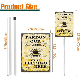 GETTOGET reflective aluminum yard sign, do not mow reminder, readable day or night.