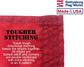 Gettysburg Flag Works all-weather nylon flag designed for year-round outdoor use.