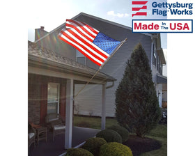 Gettysburg Flag Works flag features directional stitching to strengthen stripes.