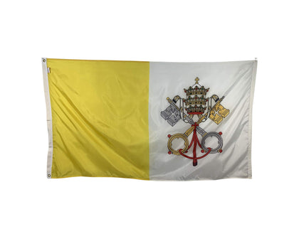 Gettysburg Flag Works Vatican City Papal Flag on a sturdy flagpole for outdoor display