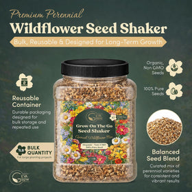 GevaGrow seed shaker in action disperses a balanced mix for sowing