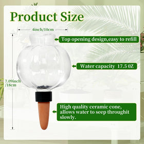 GEWOSI 500ml reservoir self watering globe extending plant hydration