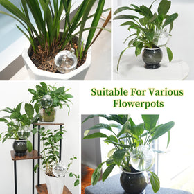 GEWOSI decorative plant watering globes add color while hydrating.