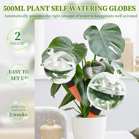 GEWOSI drip irrigation globes in soil support steady plant hydration.