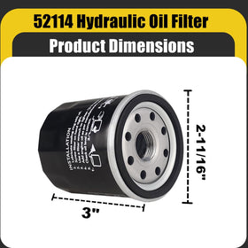 Gewxgzo 52114 hydraulic filter top view shows compact, install-ready design