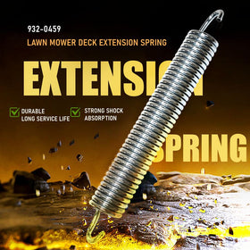 Gewxgzo extension spring for MTD lawn tractor deck keeps the system aligned during operation.